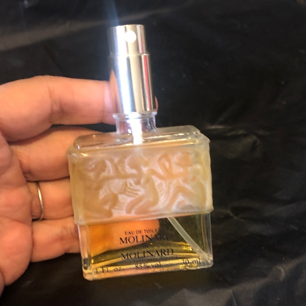 Lalique crystal bottle & Molinard de Eau De Toilette 1 oz full; lost cap! - Picture 4 of 6